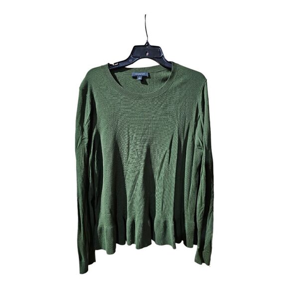 ANN TAYLOR Peplum Pullover Crewneck Long Sleeve Knit Sweater - Size XL - Picture 1 of 9